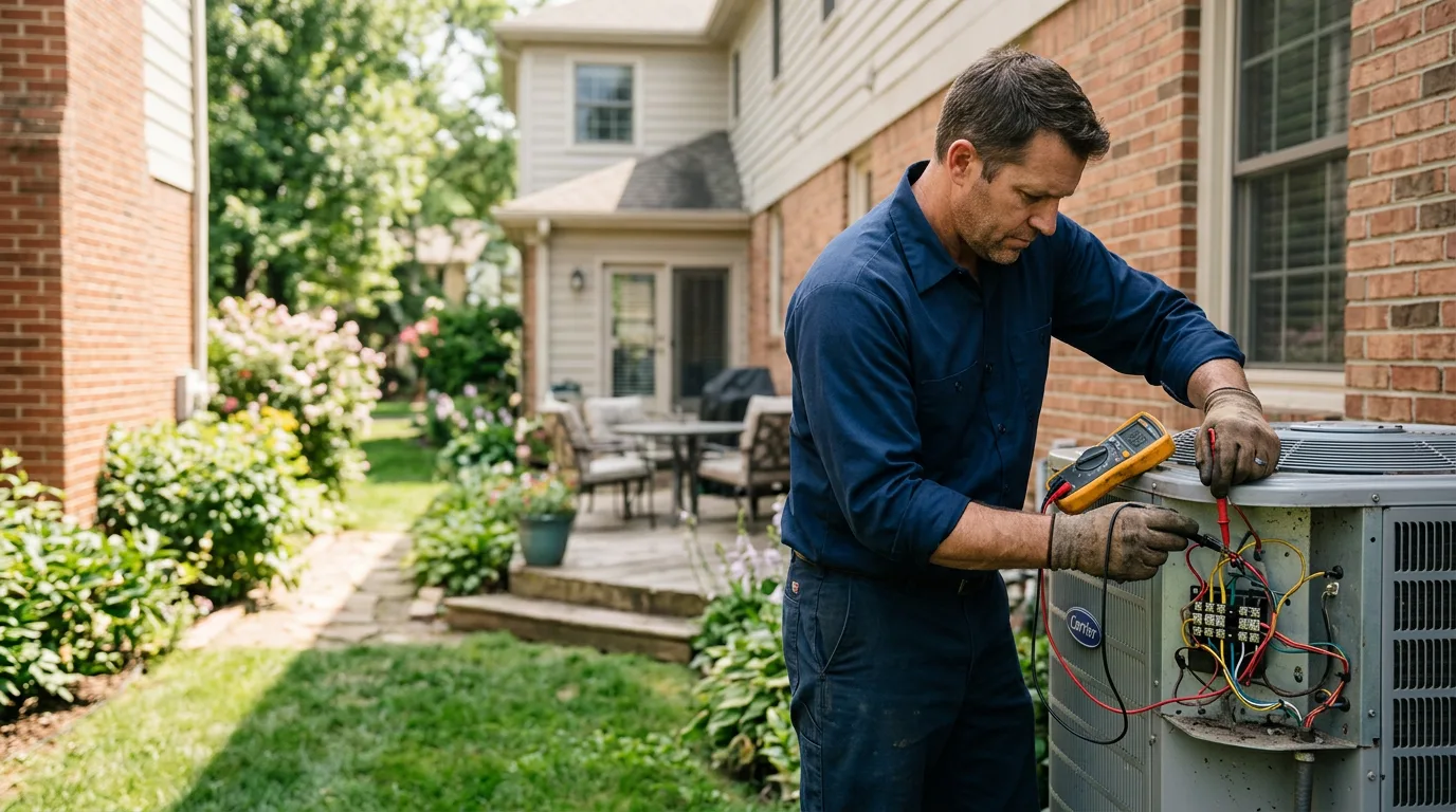 HVAC technician working near Harrisburg, MO